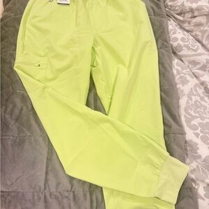 Figs Zamora Scrubs Pant, bright, lime Green Jogger Pant, NWT